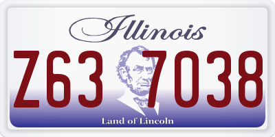 IL license plate Z637038