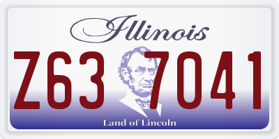 IL license plate Z637041