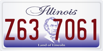 IL license plate Z637061