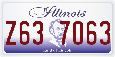 IL license plate Z637063