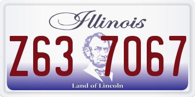 IL license plate Z637067