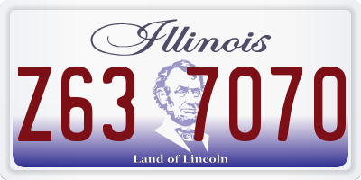 IL license plate Z637070