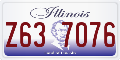 IL license plate Z637076