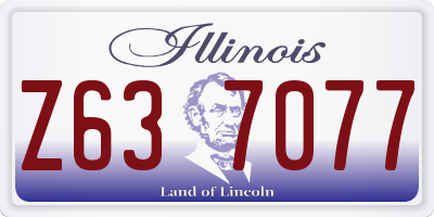IL license plate Z637077
