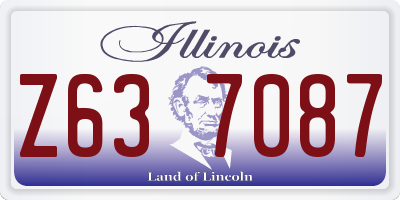 IL license plate Z637087