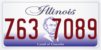 IL license plate Z637089