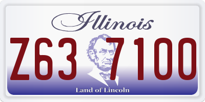 IL license plate Z637100