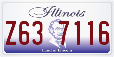 IL license plate Z637116