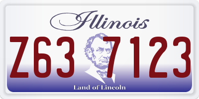 IL license plate Z637123