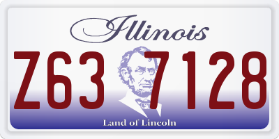IL license plate Z637128