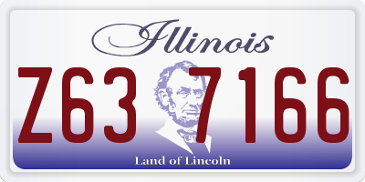 IL license plate Z637166