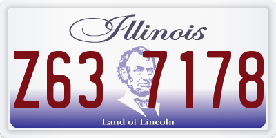 IL license plate Z637178