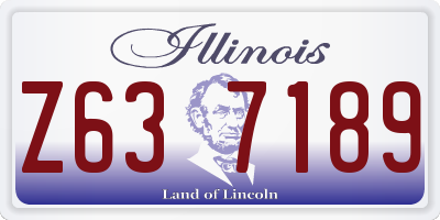 IL license plate Z637189