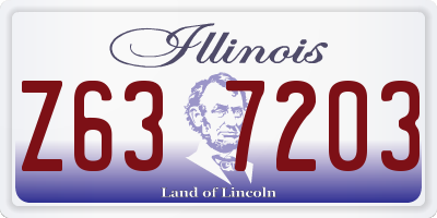 IL license plate Z637203