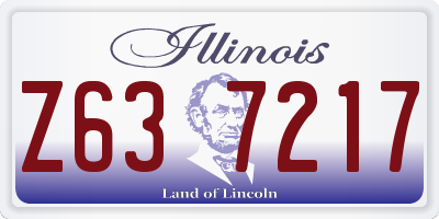 IL license plate Z637217