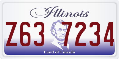 IL license plate Z637234