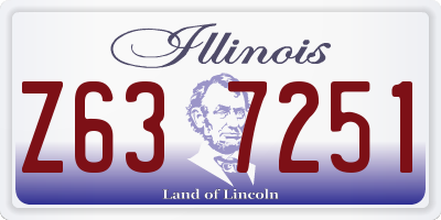 IL license plate Z637251
