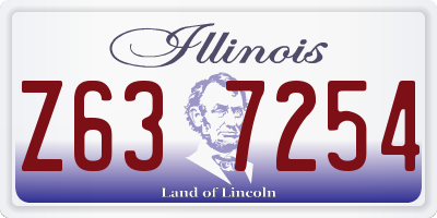 IL license plate Z637254