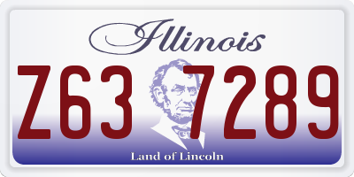 IL license plate Z637289