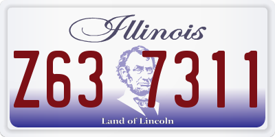 IL license plate Z637311