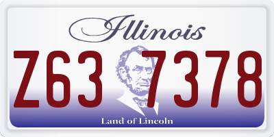 IL license plate Z637378