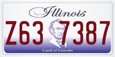 IL license plate Z637387