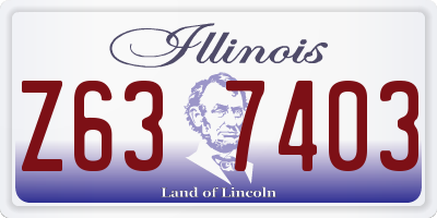 IL license plate Z637403