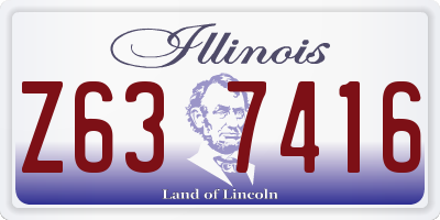 IL license plate Z637416