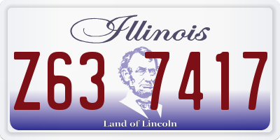 IL license plate Z637417