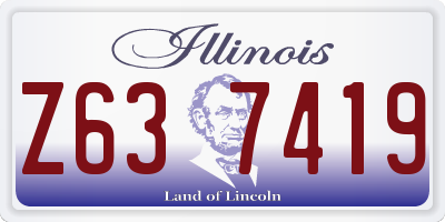 IL license plate Z637419