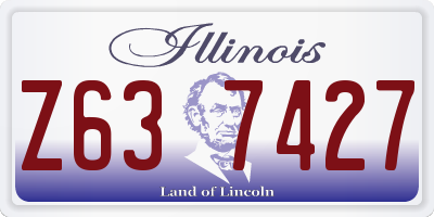 IL license plate Z637427