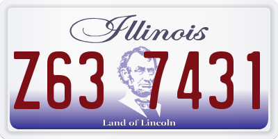 IL license plate Z637431