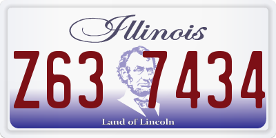 IL license plate Z637434