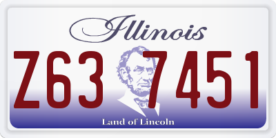 IL license plate Z637451