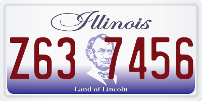 IL license plate Z637456