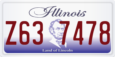 IL license plate Z637478