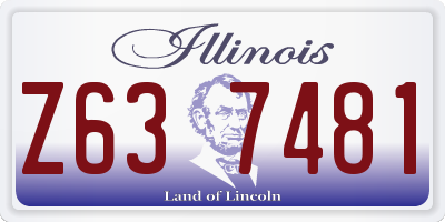 IL license plate Z637481