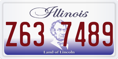 IL license plate Z637489