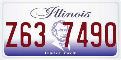 IL license plate Z637490