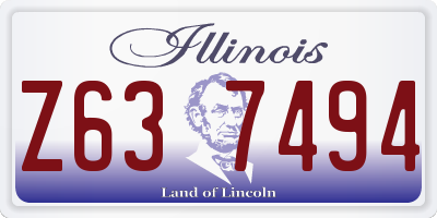 IL license plate Z637494