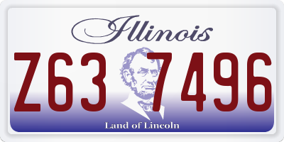 IL license plate Z637496