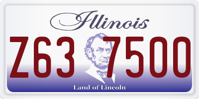 IL license plate Z637500