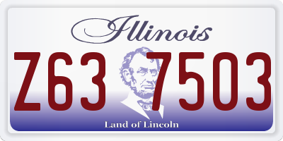 IL license plate Z637503