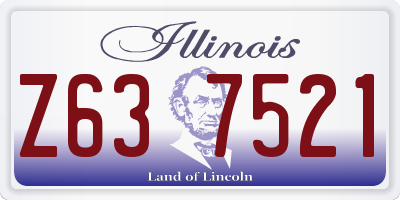 IL license plate Z637521