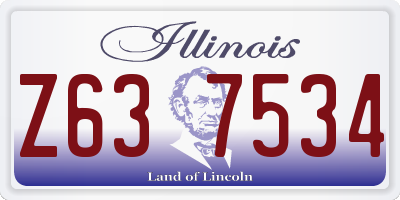 IL license plate Z637534