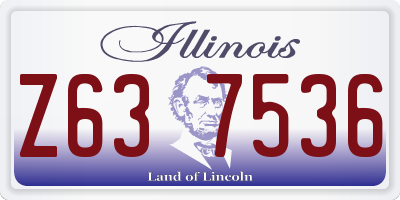 IL license plate Z637536