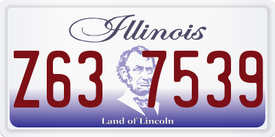 IL license plate Z637539