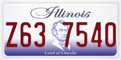 IL license plate Z637540