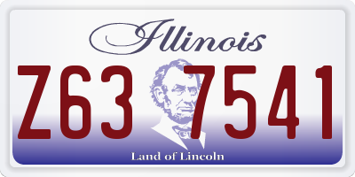 IL license plate Z637541