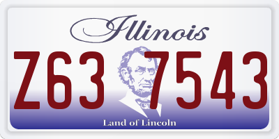 IL license plate Z637543